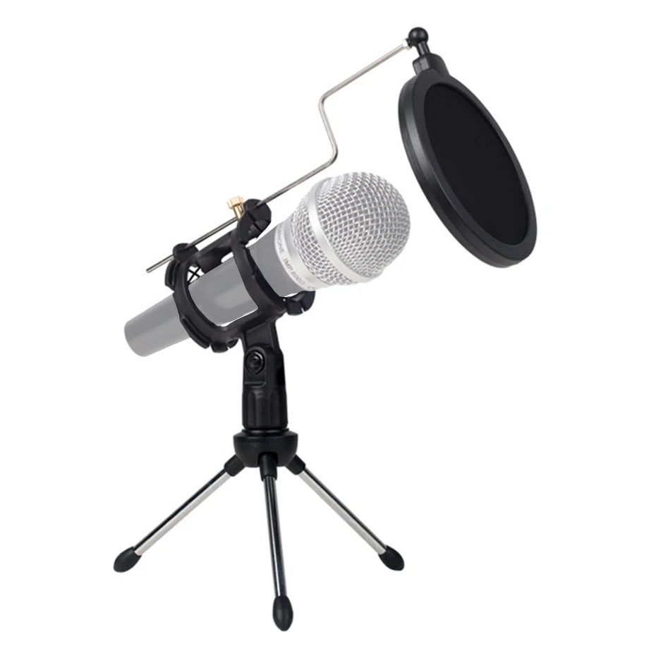Универсальная Складная регулируемая подставка для микрофона Настольный Штатив