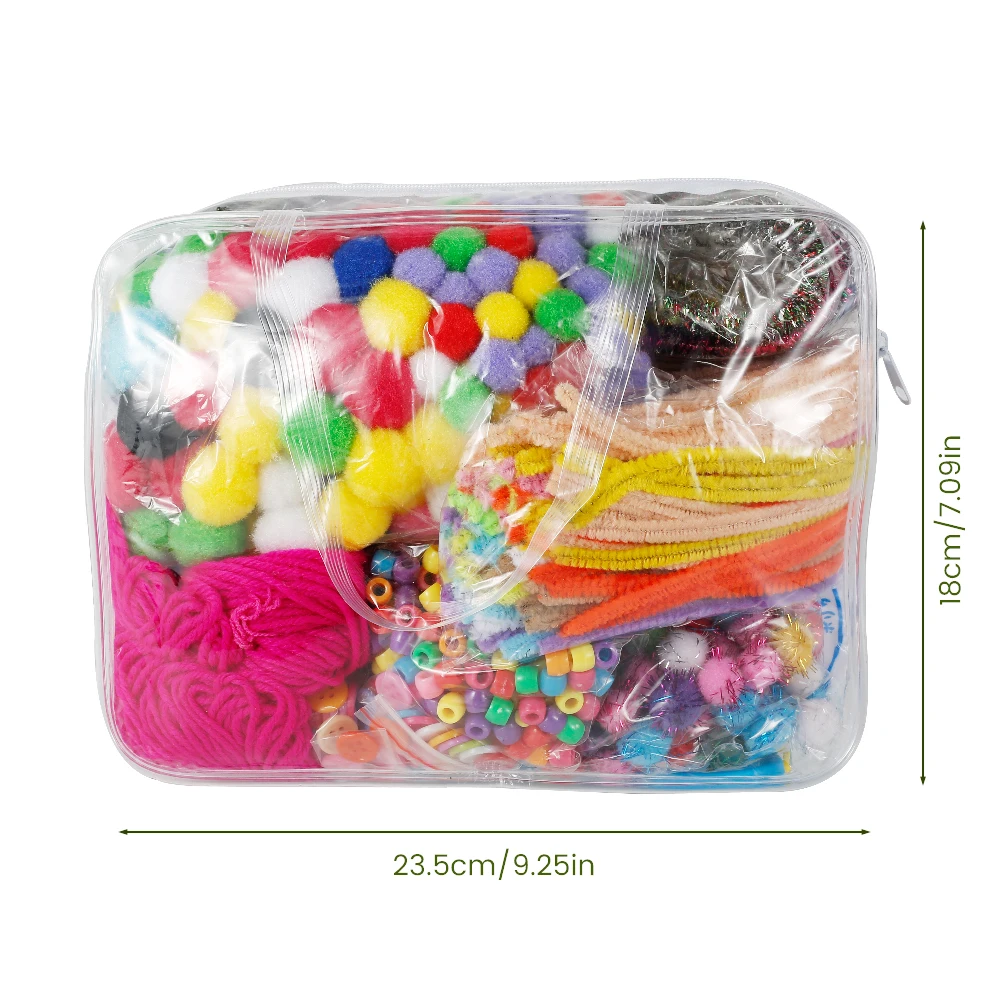 

DIY Crafts Handmade Art Set Educational DIY Toys Plush Stick Creativity Devoloping Toy Pompoms Rainbow Colors Handmade Art Craft