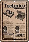 Проигрыватель Yigubigu Technics от Panasonic винтажный Ad 20X30 дюймов, металлический жестяной ретро знак для гаража, дома, сада, магазина, бара, кафе и eacute