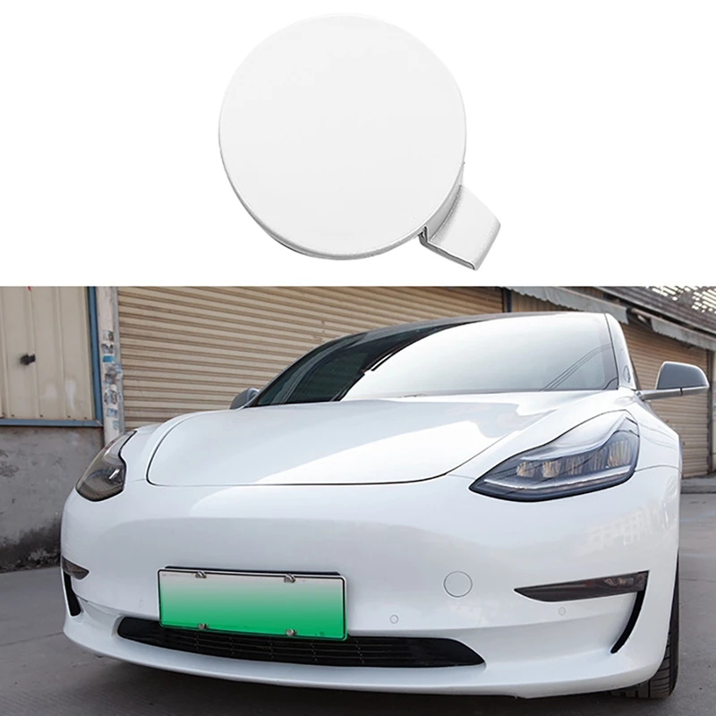 Car Front Bumper Tow Hook Cap Cover Fit for Tesla Model 3 2017-2021 ABS 1Pcs |