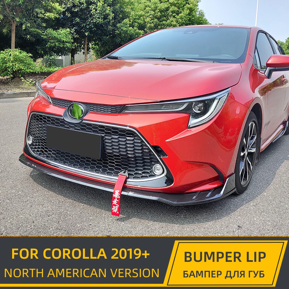 

Car Front Bumper Splitter Lip Chin Spoiler Body Kit Diffuser Protector Guard For Toyota Corolla North America 2019+ Sedan Black