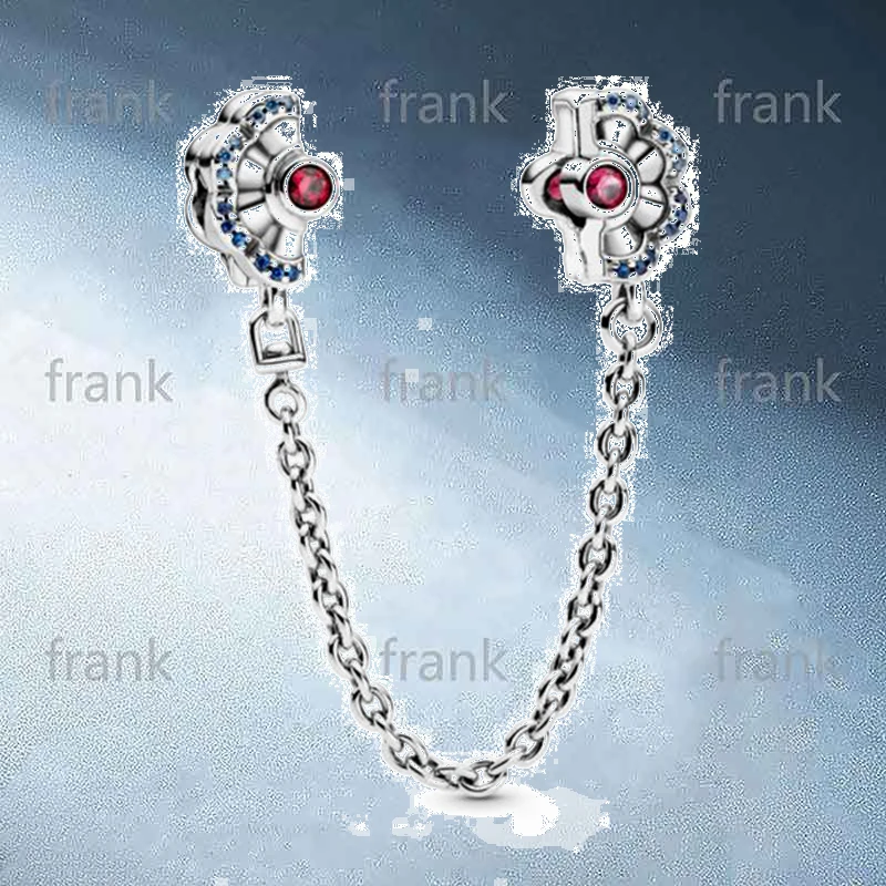 

798163SRUMX China Exclusive Blue & Pink Fan Safety Chain Clip