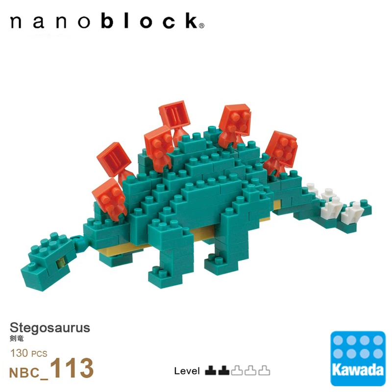 Строительные блоки Nanoblock строительные мини-игрушки 130 шт. 3D динозавр великолепный