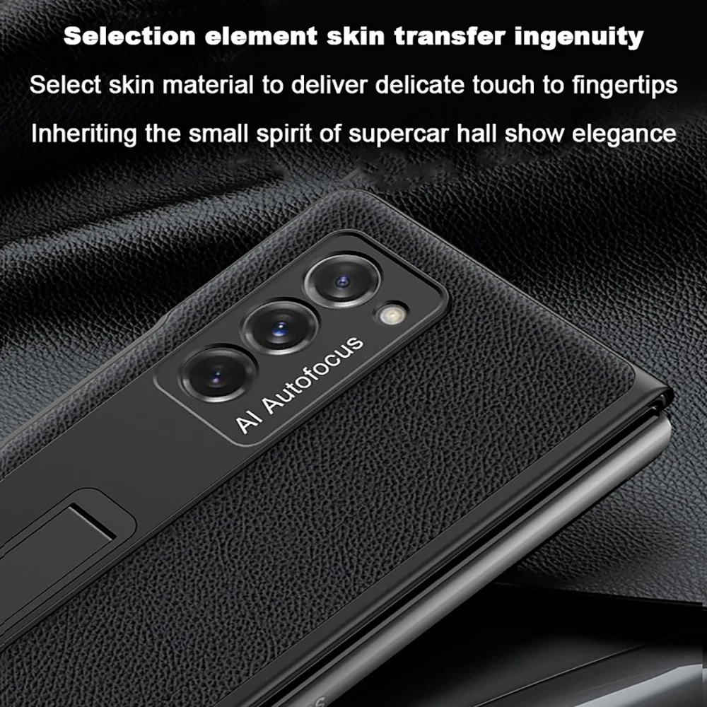 floveme folding cover for samsung galaxy z fold 2 5g case camera protection shockproof phone case luxury kickstand coque fundas free global shipping