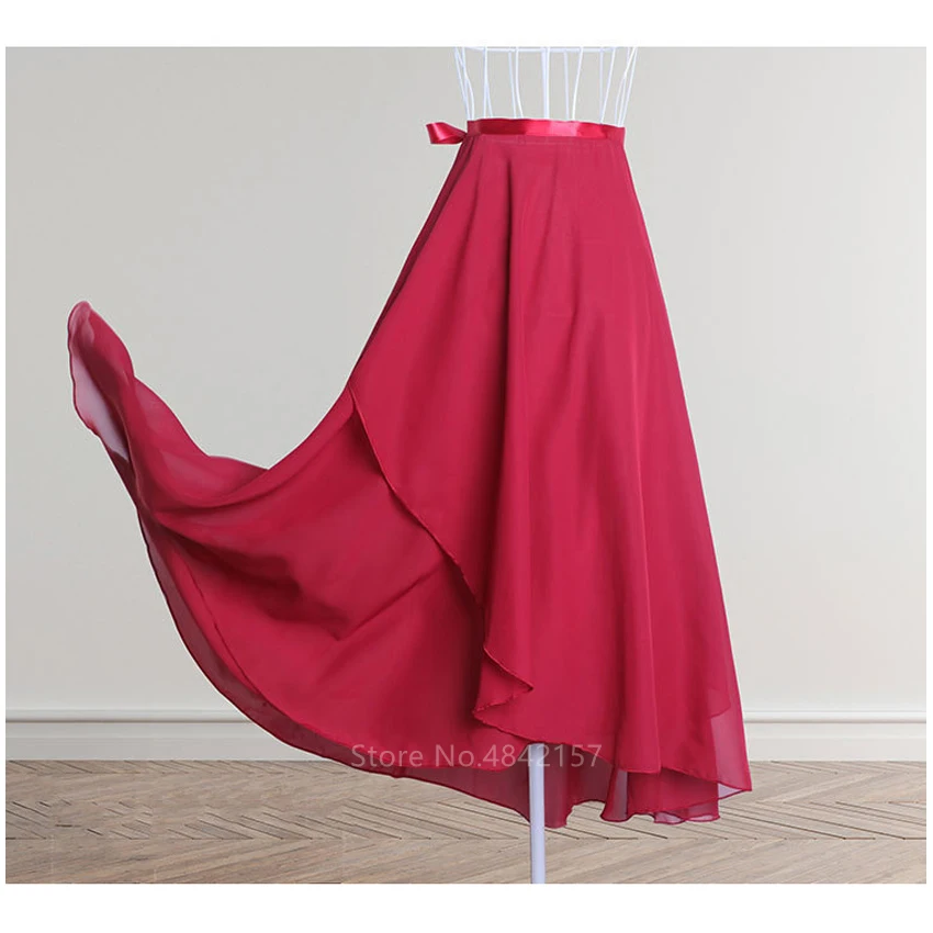 Юбка для фламенко женская шифоновая цыганская испанская одежда бальных танцев