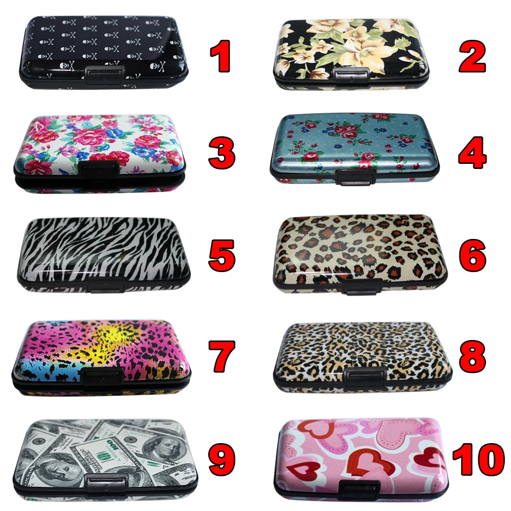 

Aluminum Metal Case Waterproof Card Holder RFID Protection Box Card Case Pocket Business ID Credit Card Wallet Holder