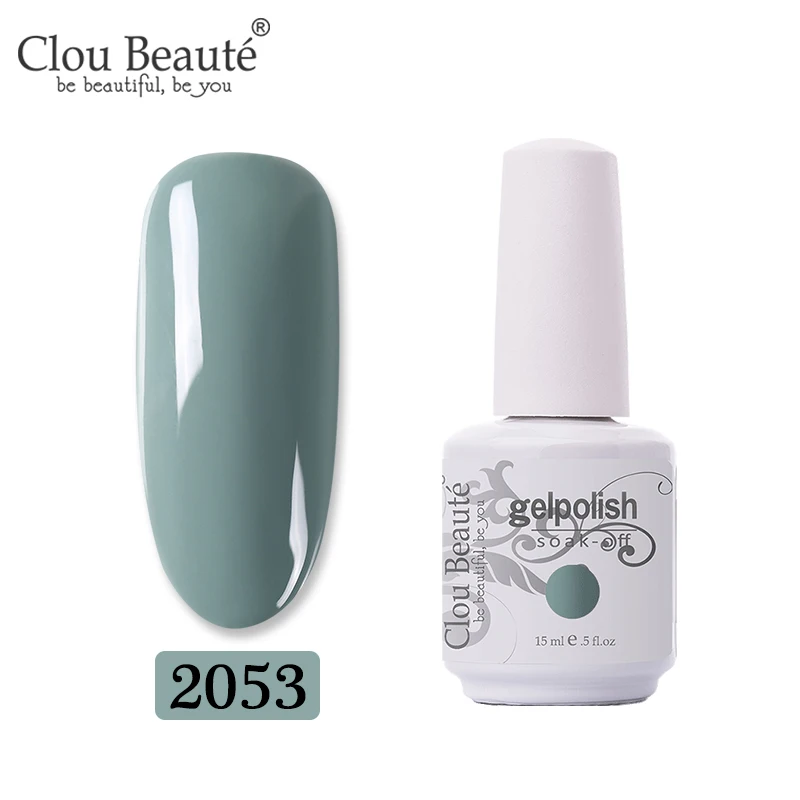 2053 Clou Beaute 15 мл цветной гель-краска УФ-гель для ногтей замачиваемый светодиодный лак для ногтей Гель-лак для ногтей Полупостоянный лак для ногтей - Цвет: 2053