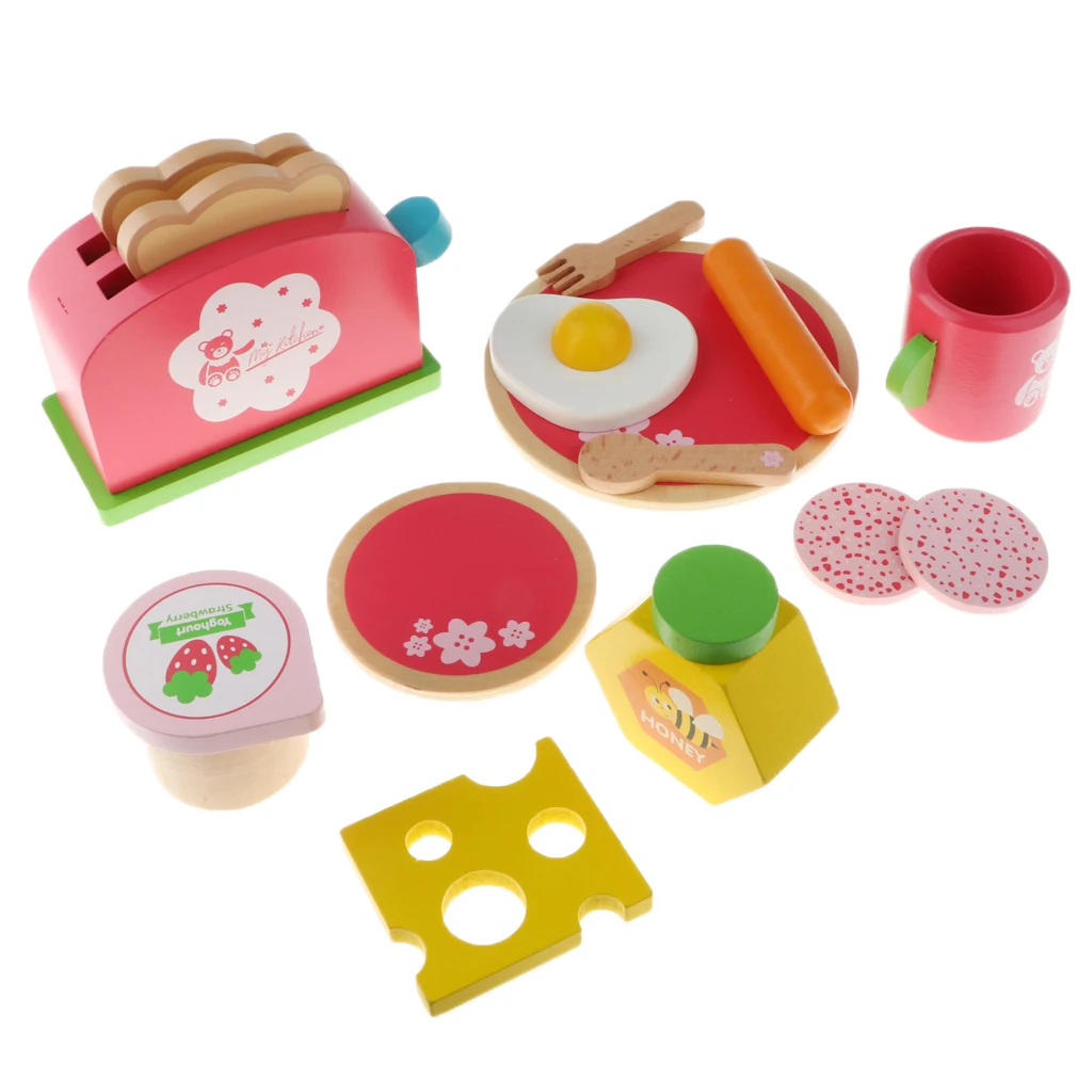 

Breakfast Fast Food Cooking Play Set with Bread Maker for Kids