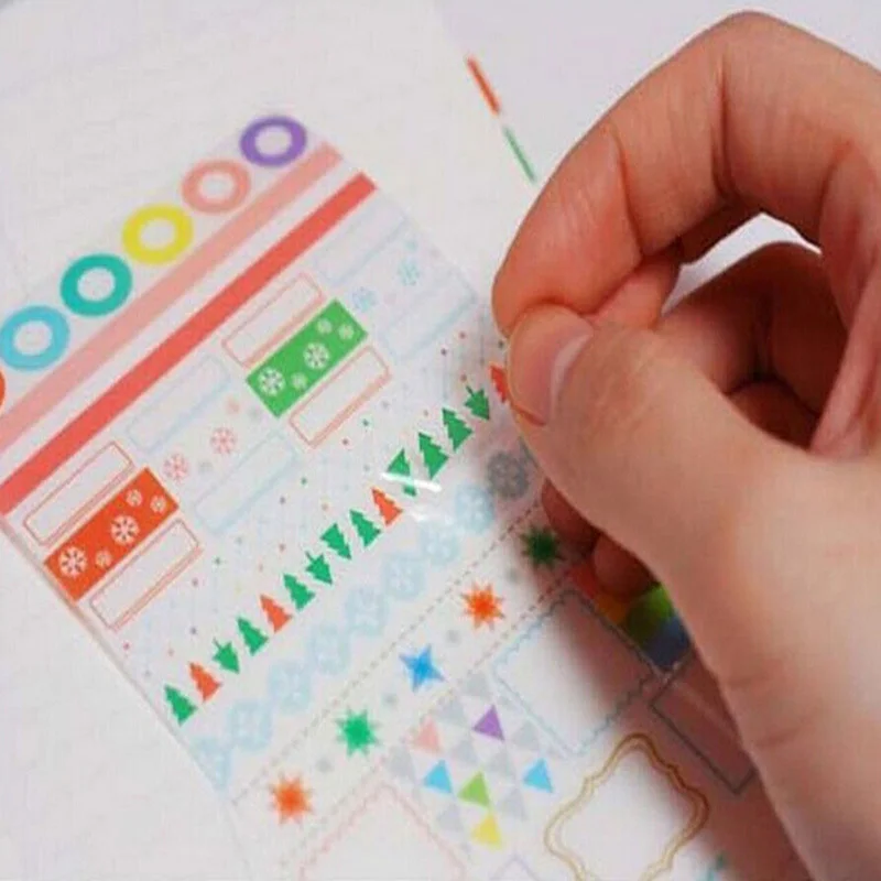 

6 Sheets Cartoon DIY Photo Calendar Scrapbooking Sticker Diary Planner Decorative Sticker
