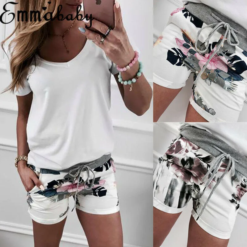 

Women Casual High Waist Short Beach Party Hot Shorts Floral Print Girls Shorts