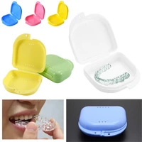 hot sale health care dental appliance supplies tray oral hygiene denture storage box braces case mouth guard container