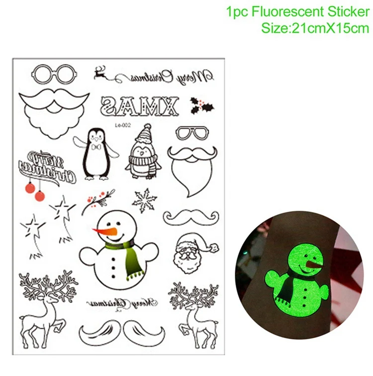 Fluorescent sticker2 FENGRISE Merry Christmas чехол для подушки рождественские украшения Navidad рождественские украшения для дома счастливый год Рождество - Цвет: Fluorescent sticker2