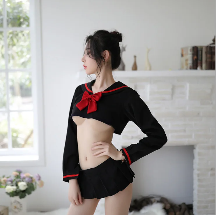 Erotic Cosplay Costume Porno Girls School Uniform Student Stockings Set Ecoliere Japanese Naughty Lingerie Skirt for Sex |