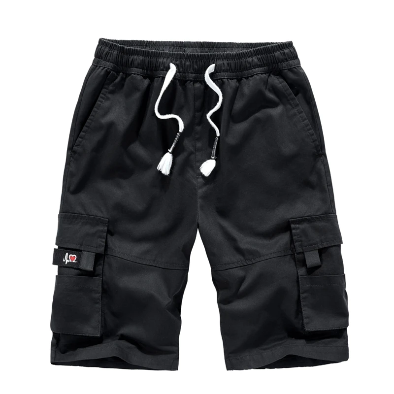 

XXXL Plus Size 4XL -8XL Drawstring Knee Length Mens Shorts With Many Pockets 2020 Summer Cargo Casual Shorts Men