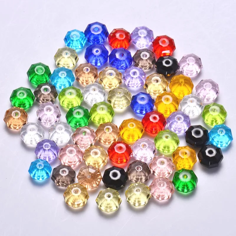 Граненые бусины с фиолетовым кристаллом Rondelle свободные для самостоятельного