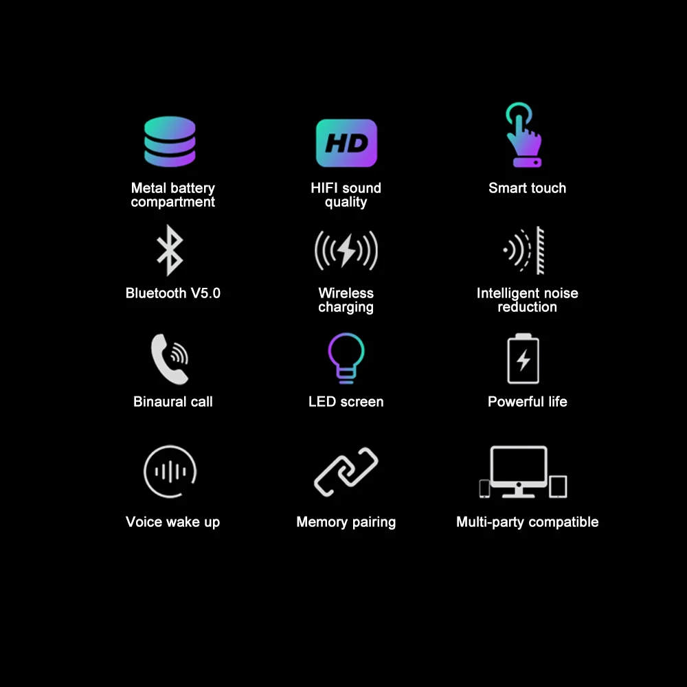 TWS X13 настоящие бинауральные Bluetooth 5,0 наушники с сенсорным управлением IPX7 водонепроницаемые беспроводные стерео наушники с шумоподавлением