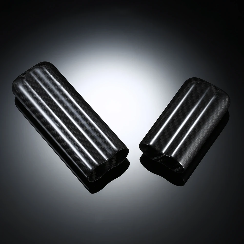 

New Black Carbon Fiber 2-Cigar Case Cigar Storage Tube Holder Portable Travel Cigar Humidor for up to 57 Ring Gauge Cigars