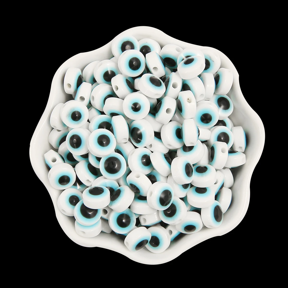 Бусины овальные белые из фарфора для изготовления ювелирных изделий сделай сам 50