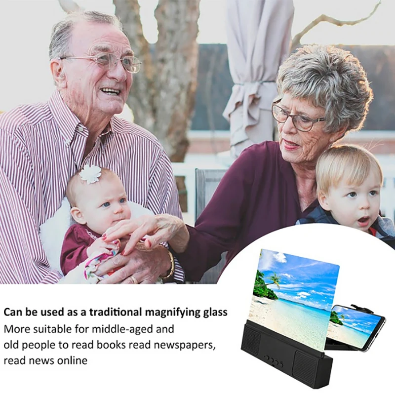 3D мобильный телефон усилитель видео Bluetooth-совместимый стерео динамик стенд |