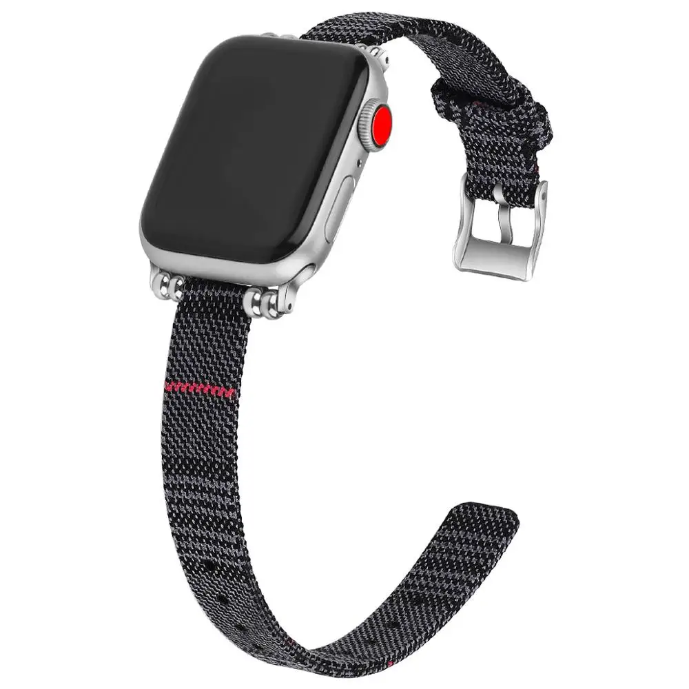 Женский тканый нейлоновый ремешок для часов Apple Watch 38 мм 40 42 44 браслет iWatch Series 5 4 3 2