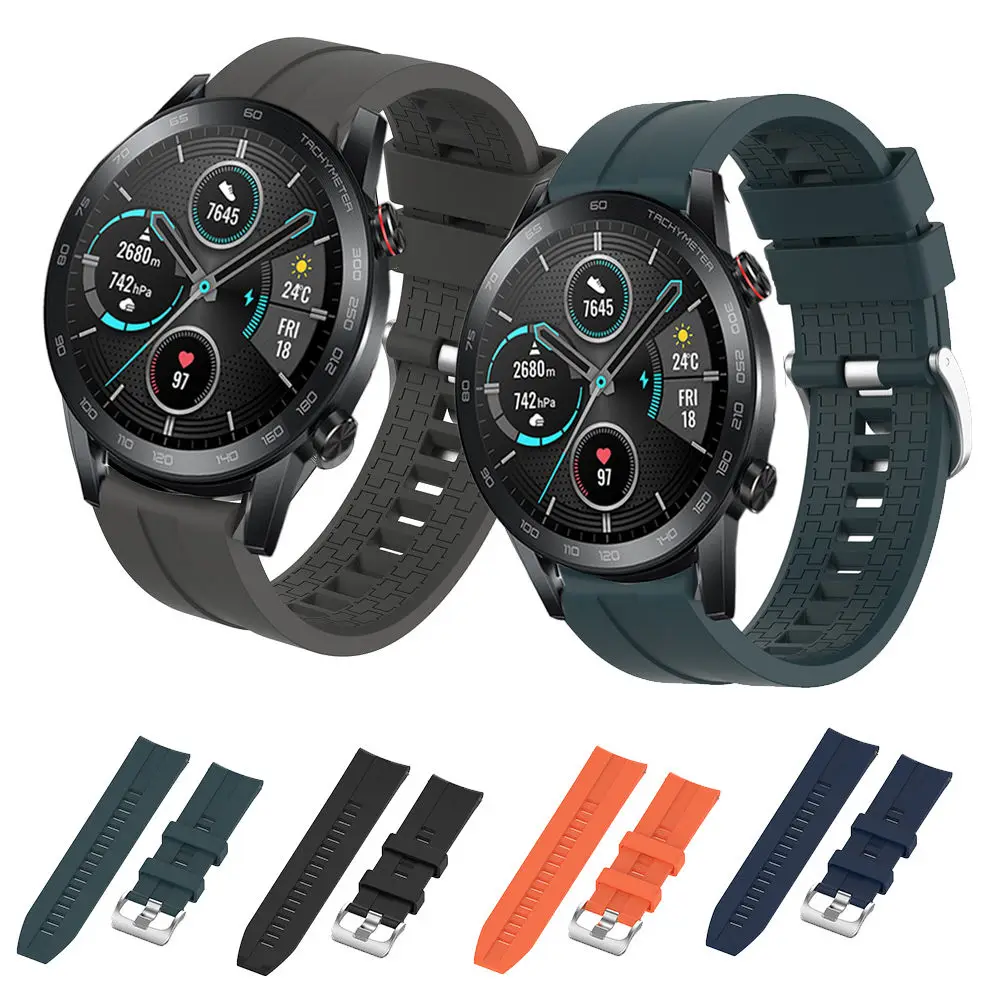 Силиконовый 22 мм ремешок для часов Huawei Honor Magic Watch 2 46 Xiaomi haylou solar ls05 smartwatch