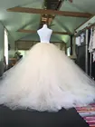Элегантные Пышные юбки из фатина для невесты со шлейфом, юбки из фатина с оборками, эластичные Бальные платья-пачки для вечерние ринки на заказ
