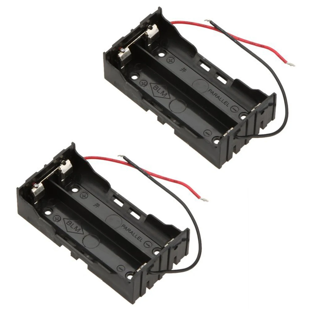 

500pcs/lot MasterFire Black 18650 Battery Holder Box For 2 x 18650 With Wire Leads Plastic Batteries Storage Case Cover