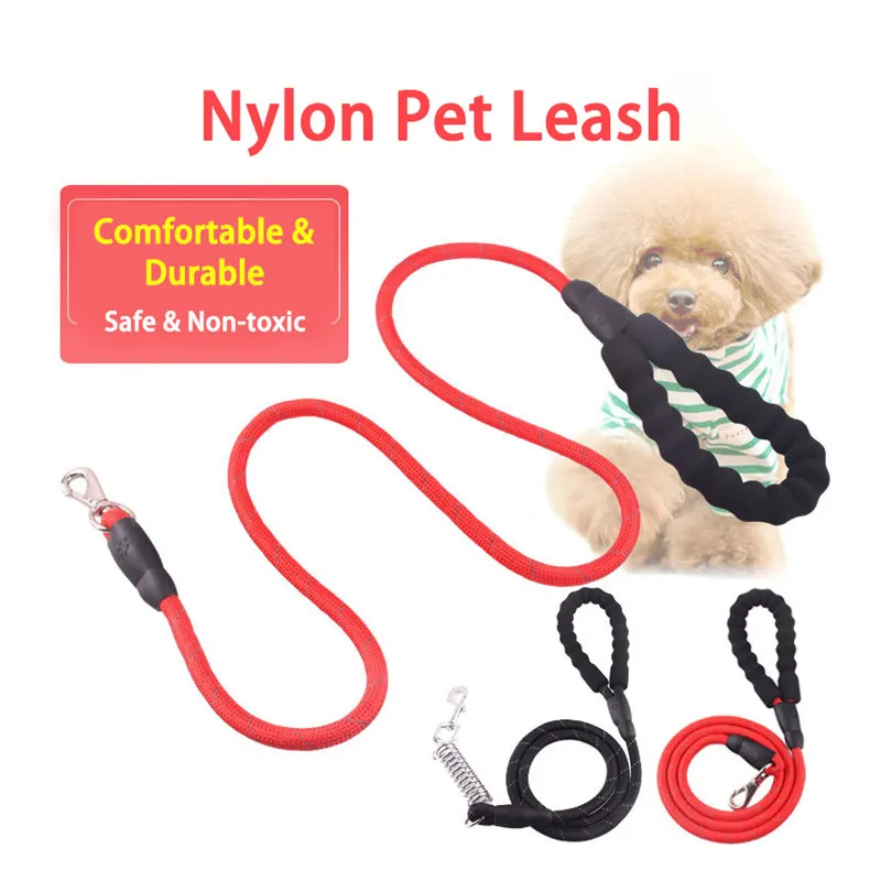 Толстый нейлоновый пружинный взрывозащищенный поводок для питомцев