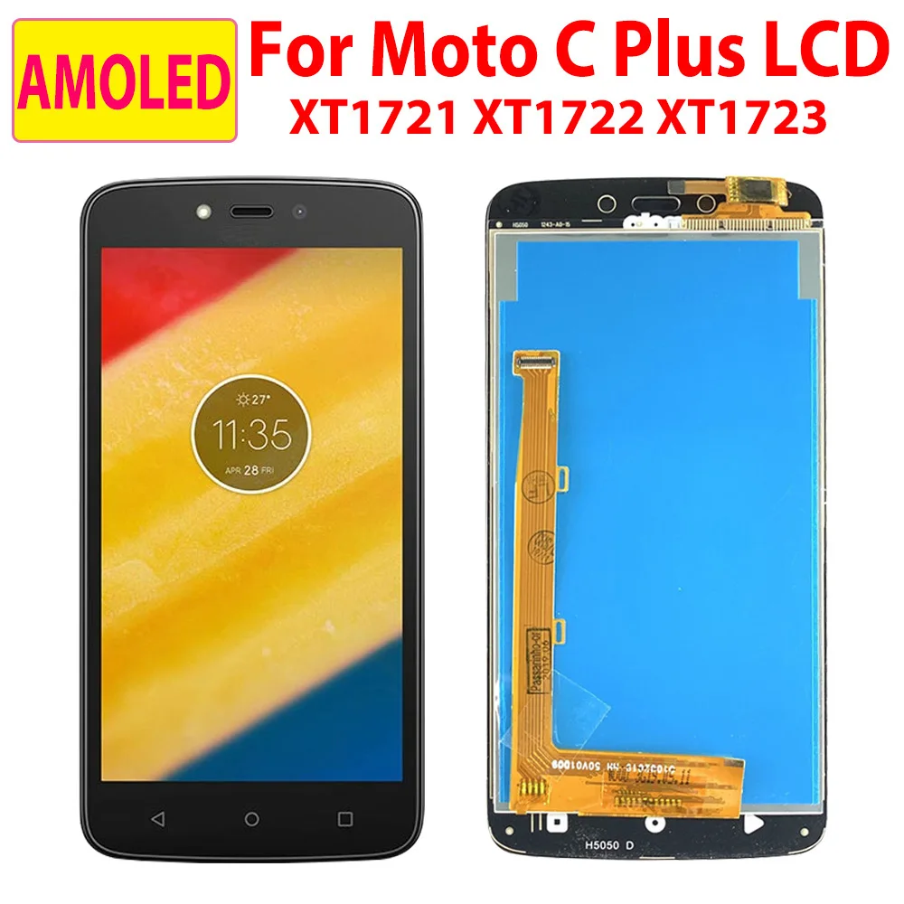ЖК-дигитайзер AMOLED 5 0 дюйма для Motorola Moto C Plus XT1721 XT1723 XT1724 ЖК-дисплей сенсорный экран -
