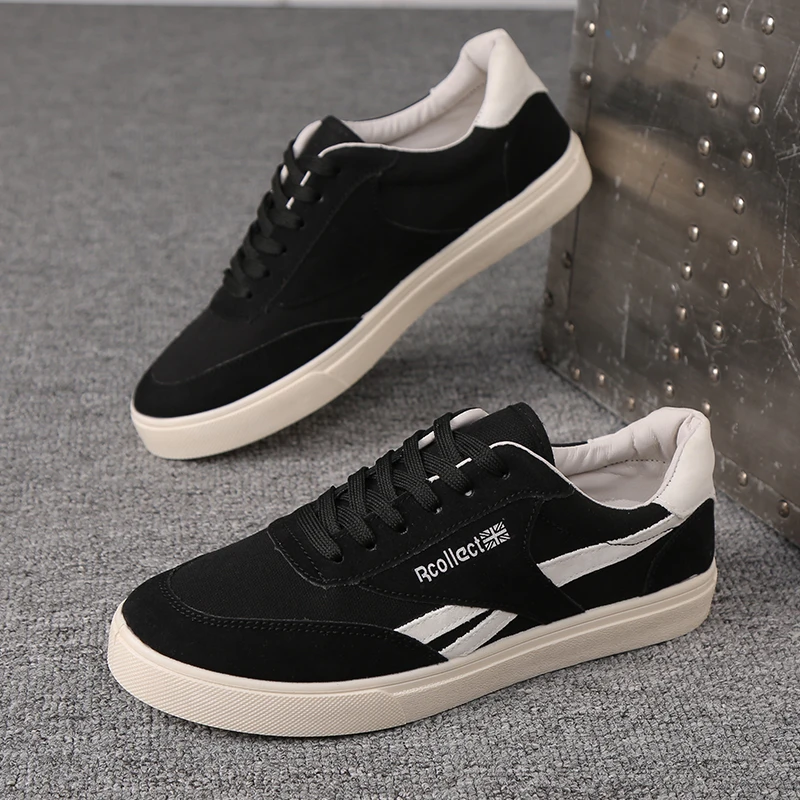 Men Shoes Canvas Casual Fashion Sneakers Spring/Autumn 2019 New Breathable Lace-up Low-up Mixed Colors Mens High Quality | Обувь