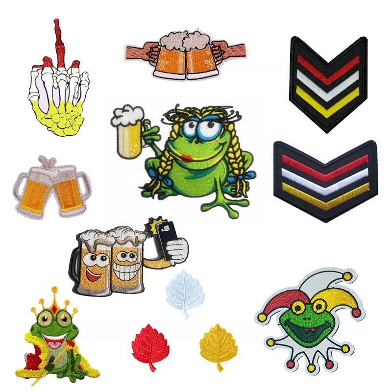 Нидерланды Ден Bosch карнавал лягушка пиво нашивка для одежды вышивка утюгом