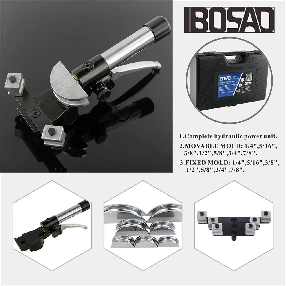 Гидравлический ручной медный трубогиб в дюймах размер для 1/4 дюйма 5/16 3/8 1/2 5/8 3/4 7/8