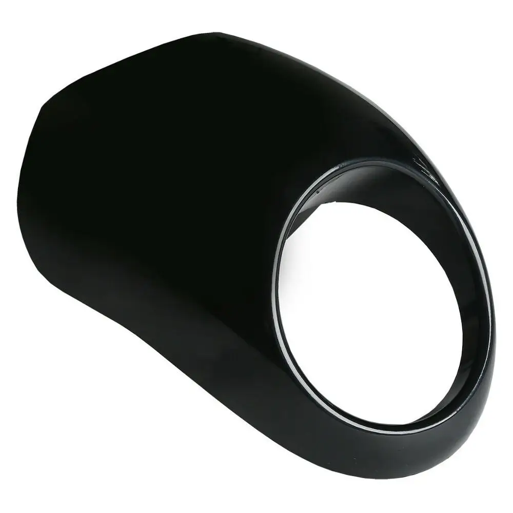 5 3/4 &quotчерный глянец обтекатель фар маска передний хомут Вилка Крепление