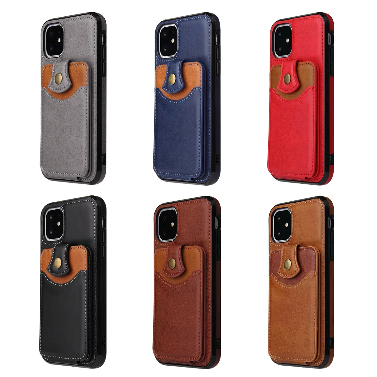 

Case for iPhone 6 6s 7 8 SE 2020 11 12 Mini Pro Max PLUS X XS XR Wallet Cards Coque Stand Funda Phone Bags Cover