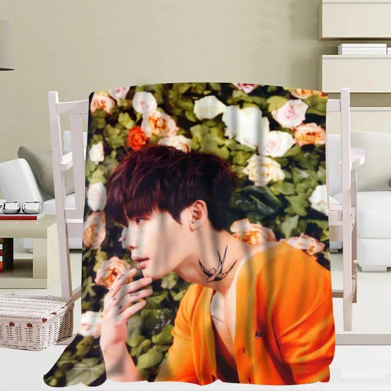 Новинка, уютные одеяла Lee Jong Suk, мягкое одеяло с 3D принтом, для дома/дивана/постельных принадлежностей, переносное одеяло для путешествий для взрослых