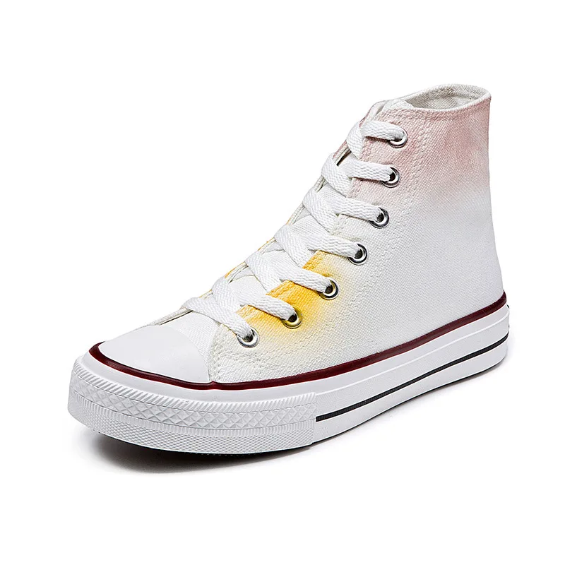 

2020 Women sneakers new arrivals fashion lace-up High Top women shoes solid sewing shallow casual canvas shoes women B01-09