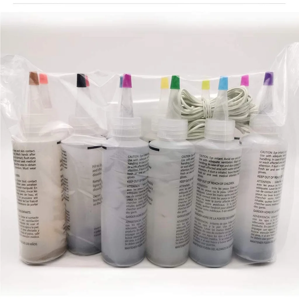 

10 Bottles Kit Muti-color Dyes Permanent Paint Tie Dye Kit Permanent One Step Tie Dye Set For Diy Arts Clothes Fabric New