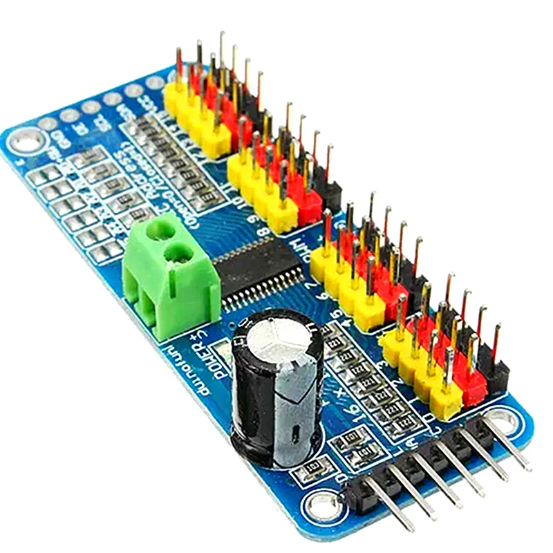 16-канальный 12-битный PWM-драйвер серводвигателя PCA9685 I2C Модуль-робот для