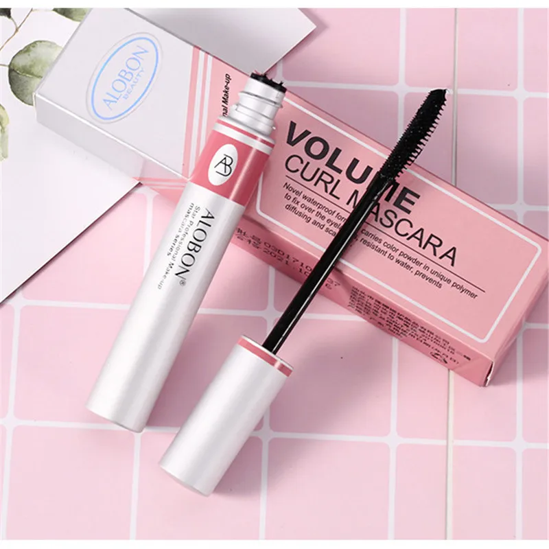 Тушь для ресниц 3D из шелкового волокна водостойкая черная густая Удлиняющая