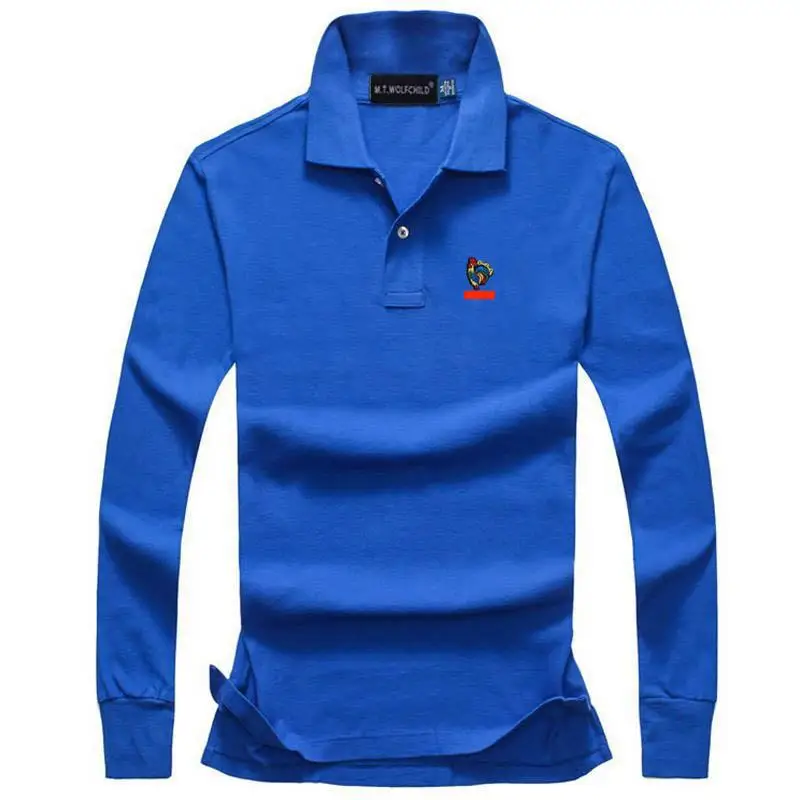 Мужские рубашки поло с длинным рукавом высшего качества весна осень 2020 100% хлопок