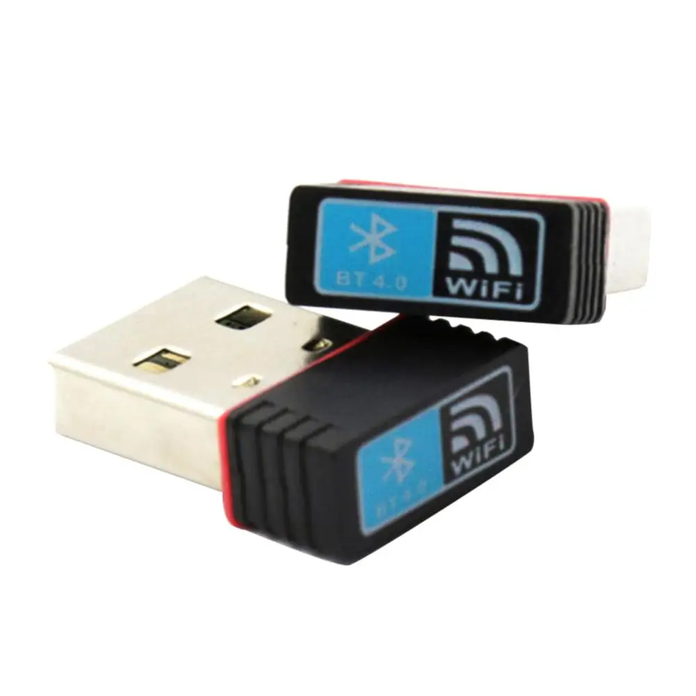 150 Мбит/с Мини USB адаптер Wi-Fi Bluetooth 4,0 Двойной Функция беспроводной адаптер Поддержка IEEE 802.11n/11g/11b Встроенная антенна