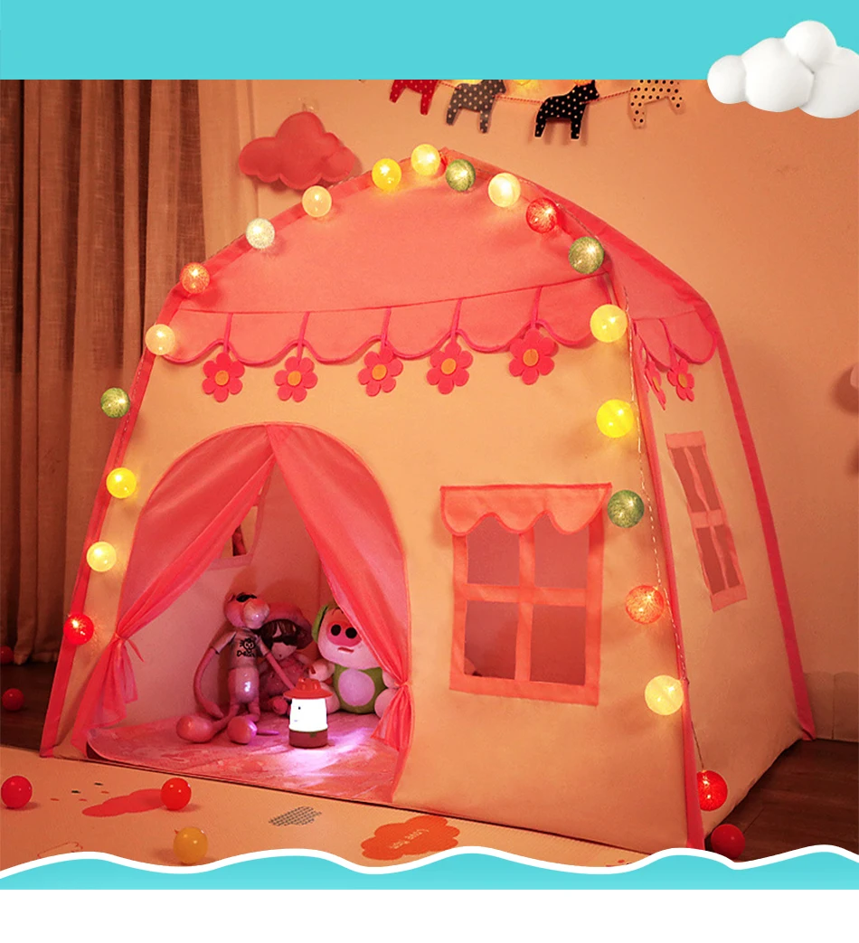 children princess castle tents portable indoor outdoor teepee tent for kids folding play tent house baby balls pool playhouse free global shipping