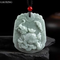 natural jade lucky transit dragon turtle jade pendant fashion pendant jewelry necklace jade pendant for men and women
