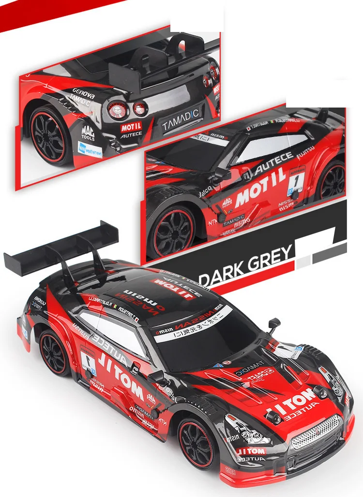 

1:18 RC Car 30km/h Drift Racing 4WD High Speed GTR Off Road 2.4G Remote Control Distance Electronic Kids Hobby Auto Toys Gifts