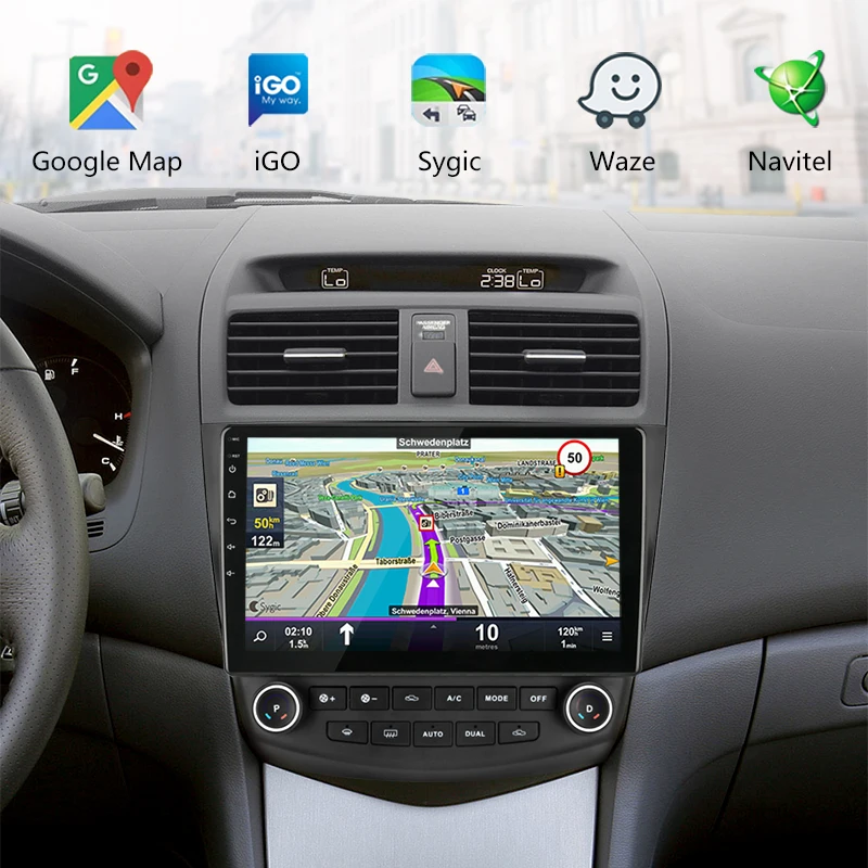 Jansite Андроид мультимедийный плеер для Honda Accord 7 2005-2008 Навигация GPS 4G WIFI FM AM Hi-Fi IPS сенсорный экран Bluetooth включен