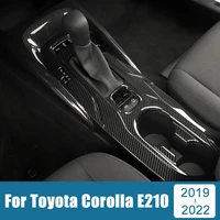 for toyota corolla 2019 2020 2021 2022 e210 12th abs carbon fiber car gear shift panel frame protector cover trim accessories
