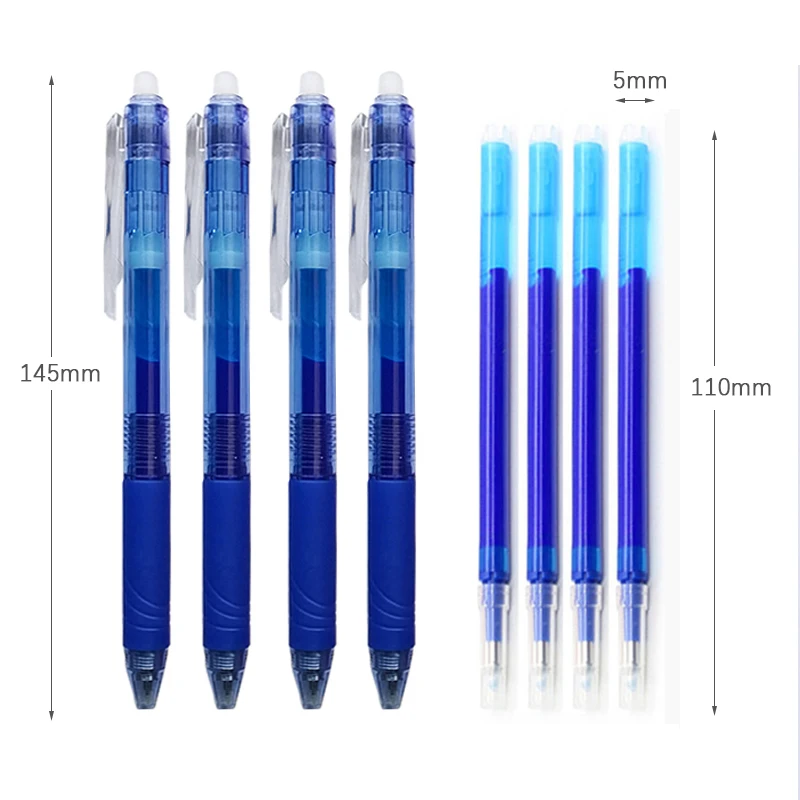 

Erasable Gel Pen Set 0.5mm High Capacity Color Ink Erasable Refills Rod Washable Handle Magic School Office Stationery Supplies
