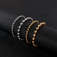 48mm 316l stainless steel bracelet round bead beans link chain bracelet for mens women jewelry s gold bracelets bangles
