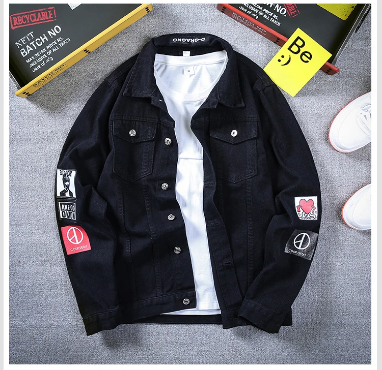 Куртка мужская джинсовая в ковбойском стиле приталенный силуэт Бомбер верхняя