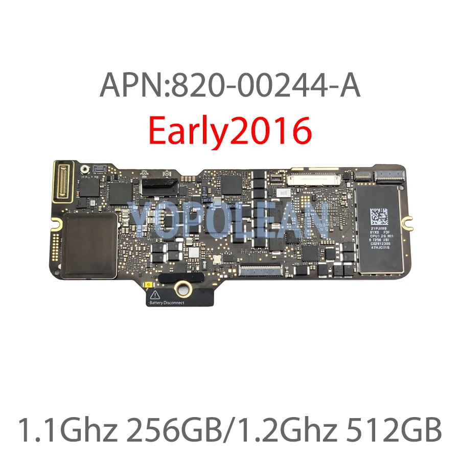A1534 логическая плата 1 ГГц 2 3 256 512 ГБ 820-00045-A 820-00244-A для Macbook Retina 12 &quotA1534 материнская